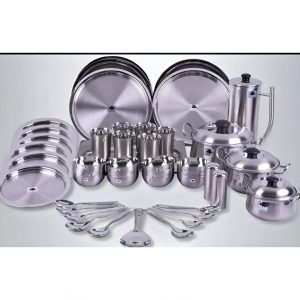 7 O CLOCK DINNER SET STEEL | MISC | STAINLESS STEEL DINNER SET |  | 51 PCS