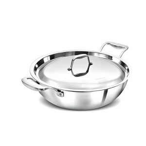 PRO TRIPLY SS DEEP FRY PAN WITH SS LID | HAWKINS | PAN | PSK25S | 2.5 L