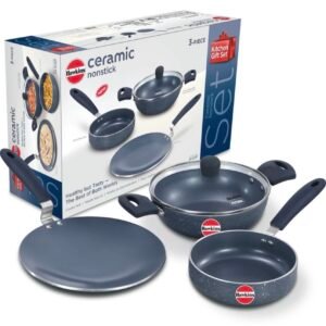 CERAMIC NON STICK GIFT PACK | HAWKINS | KADAI,FRY PAN,TAVA,TAWA | 24ICGP | SET OF 3 KADAI FRY PAN TAVA