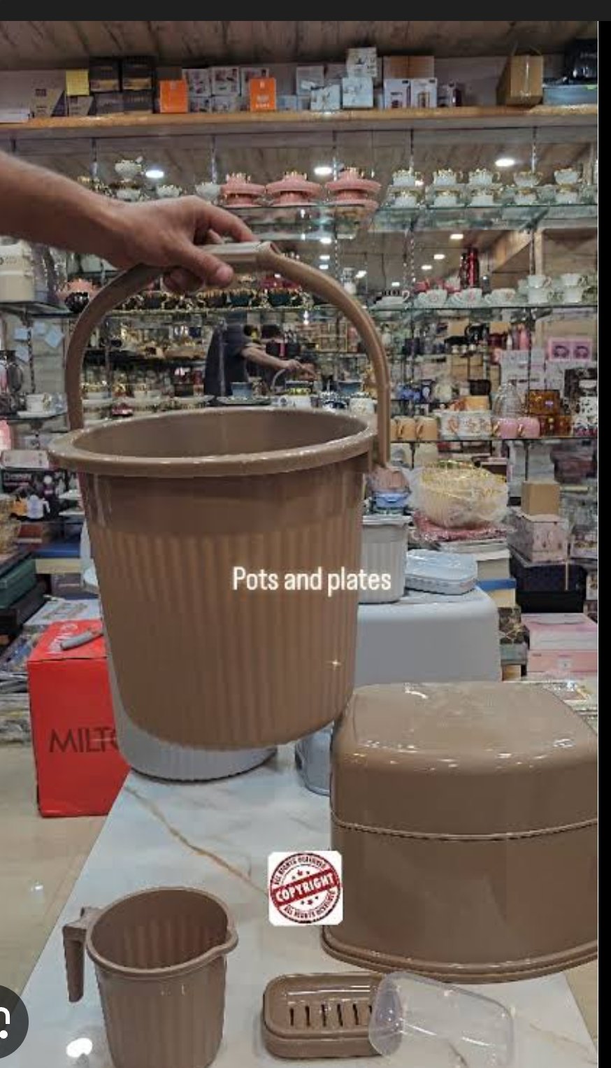 RITZ JUNIOR 4 PC BATHROOM SET | MILTON | BATHROOM SET | | STOOL BUCKET MUG SOAP CASE