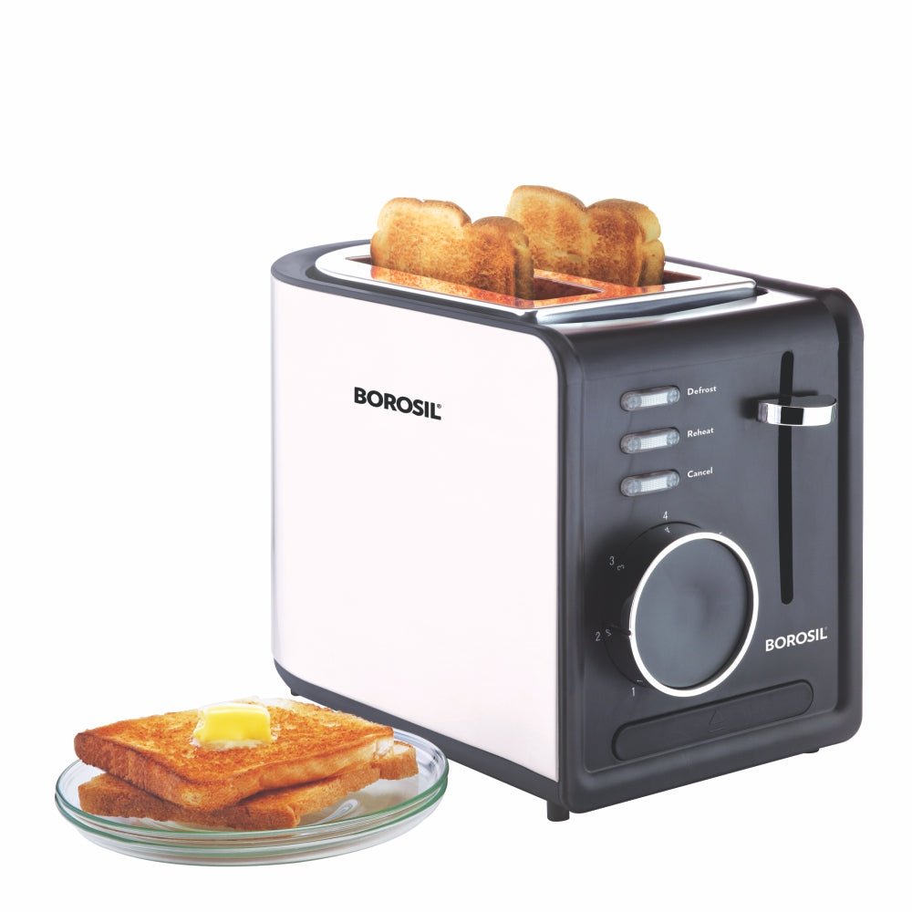 KRISPY POP UP TOASTER | BOROSIL | TOATER,POP UP TOASTER,SANDWICH MAKER | BT0850WSS21 | 850 W SS