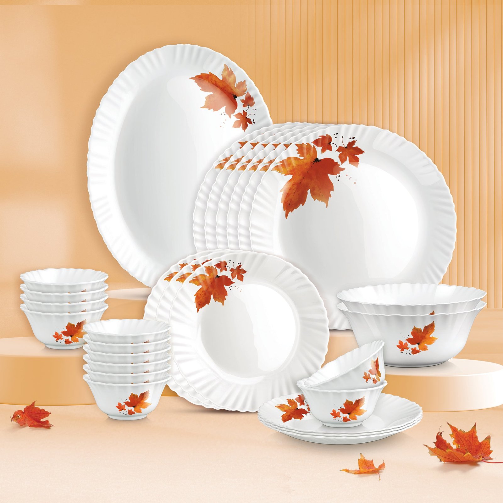 TREO AURELIA COLLECTION DINNER SET | MILTON | DINNER SET,GLASS,CROCKERY | | 27 PC MAPELLE