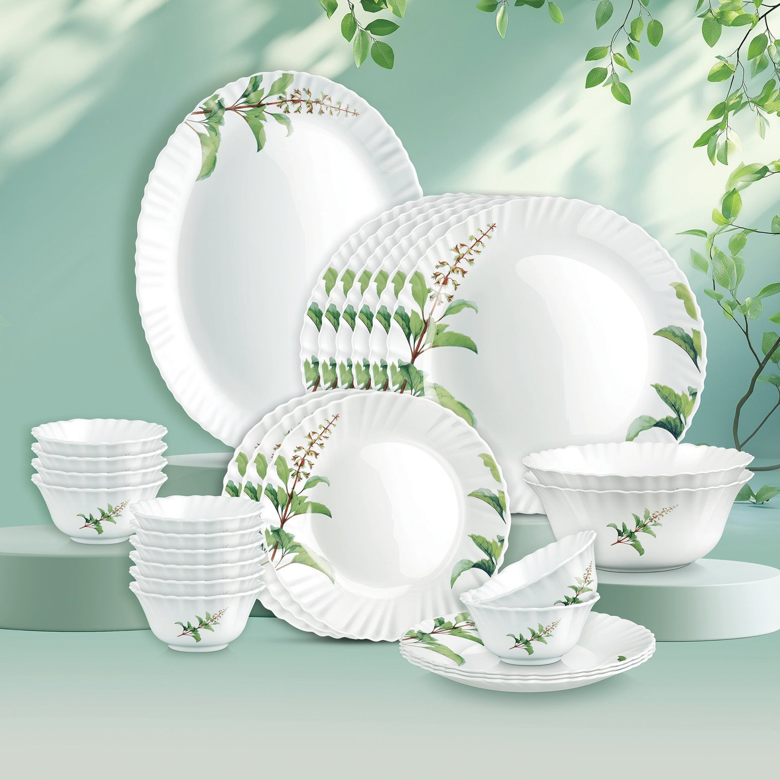 TREO AURELIA COLLECTION DINNER SET | MILTON | DINNER SET,GLASS,CROCKERY | | 27 PC SAVIRA